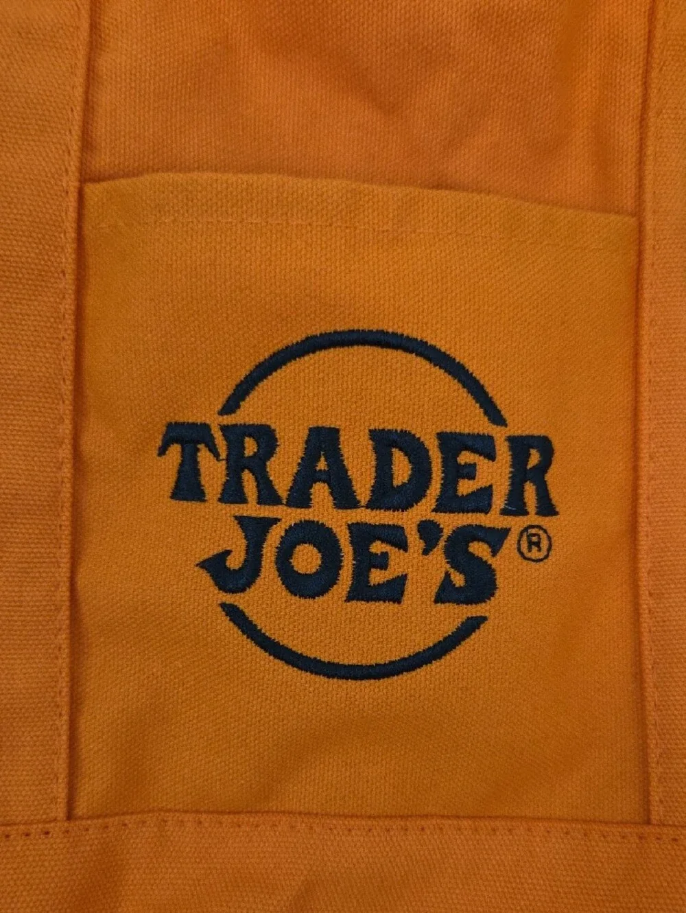 Trader Joe's Orange Mini Canvas Tote Bag - Everyday Shopper